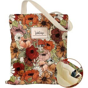 Fashionable Aesthetic Tote Bag for Travel, Shopping - Red Mushroom Design